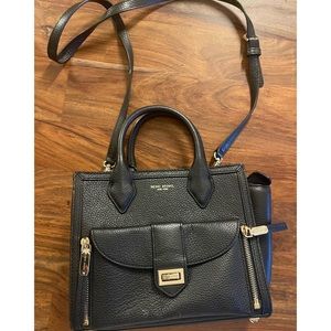 Henri Bendel tote with zipper off clutch in black